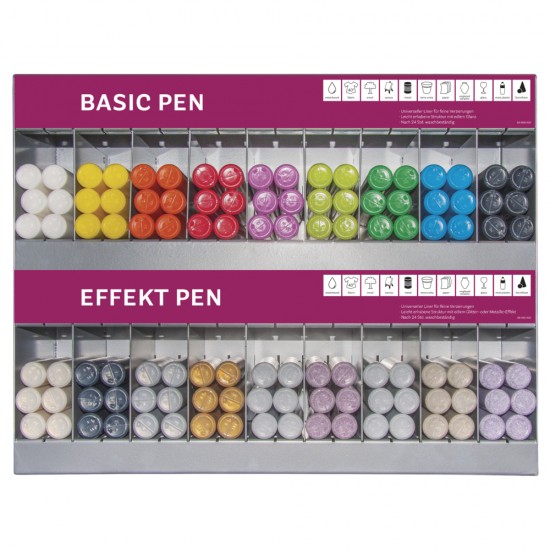 Set culori acrilice Basic Pen , Effect Pen, 28ml, 18 culori