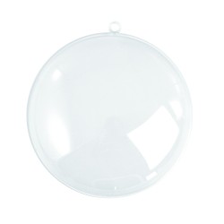 Medalion plastic Rayher, cristal, 2 parti, 7cm