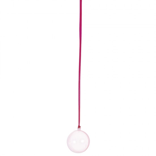Glob plastic Rayher, pale-pink, D5cm, 2 părți