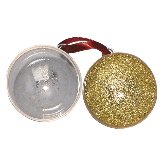 Glob din plastic  Rayher, auriu, 2 parti, D6 cm