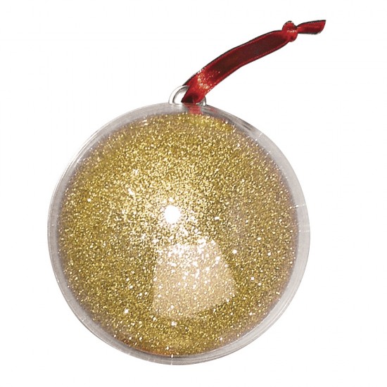 Glob plastic, auriu, 2 parti, D8 cm