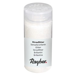 Sclipici Rayher, 110 g, alb