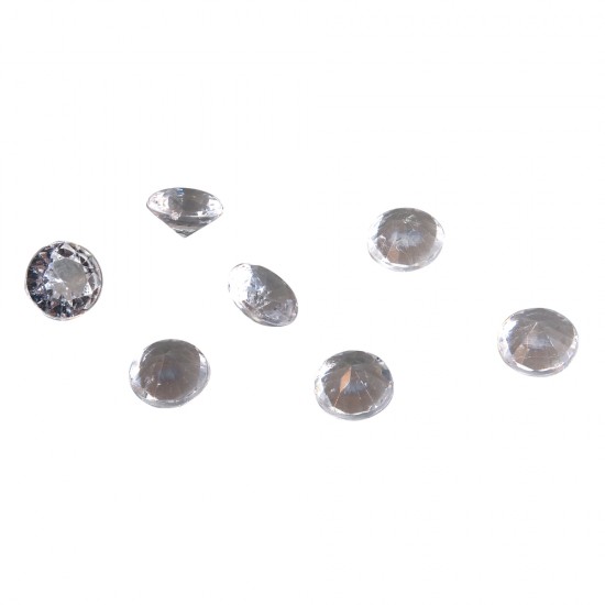 Strasuri Rayher acryl, forma diamant, 12mm, transparent, 60g/cutie