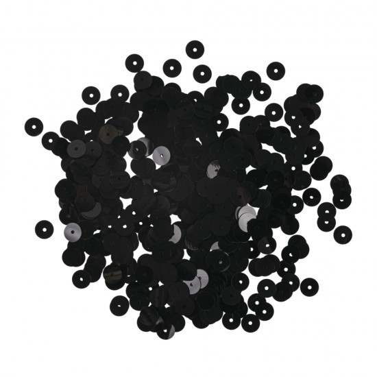 Paiete, 6 mm, fine, negru, tab-bag 1000 pcs.