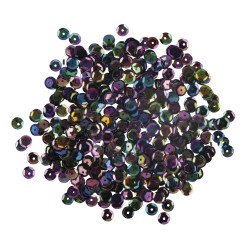 Paiete, 6 mm, vaulted, negru-iris, tab-bag 500 pcs.