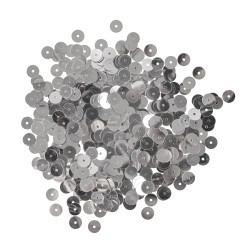 Paiete, 6 mm, flat, argintiu, box 6g, washable