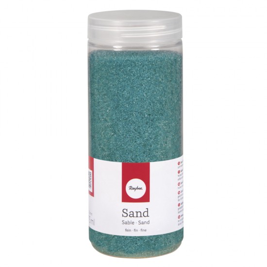 Nisip fin, turquoise, 0.1-0.5mm, Rayher ,475ml