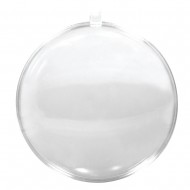 Medalion plastic Rayher, cristal, 2 parti, 10cm