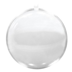 Medalion plastic Rayher, cristal, 2 parti, 10cm