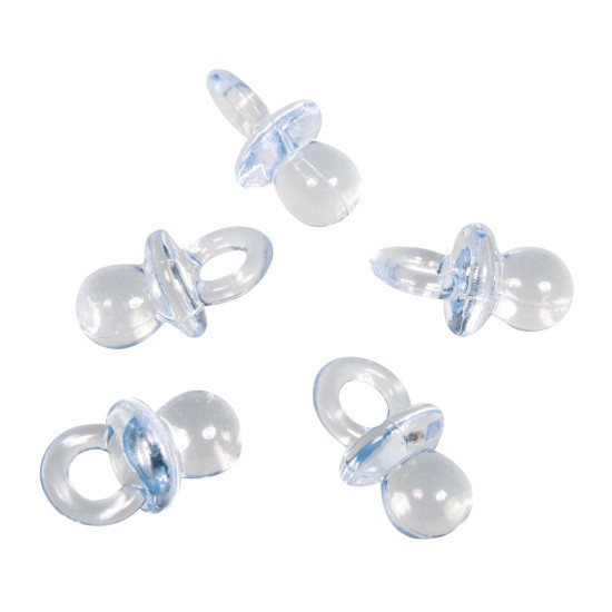 Plastic comforter, baby blue, 2.8cm, tab-bag 10pc