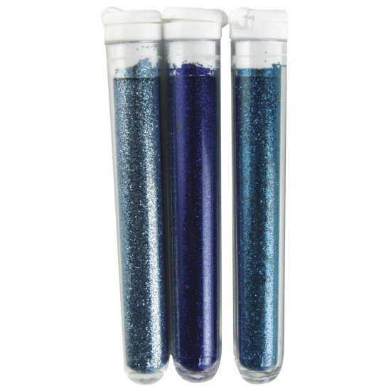 Sclipici fin set 3 buc , nuante albastru, 3 g