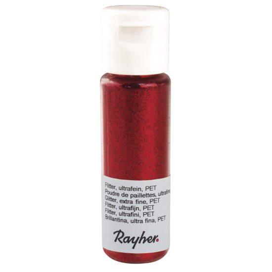 Sclipici Rayher, 20 ml, rosu clasic