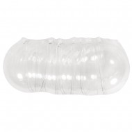 Glob plastic cristal, Rayher, D8cm, 2 parti,  6 buc/set