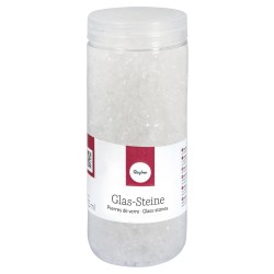 Glass-stones transparent, 2-4mm, box 475ml