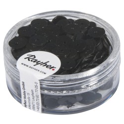 Set decorativ Rayher, paiete, diametru 6 mm, ambalate in cutie, cantitate 7g, culoare albastru inchis