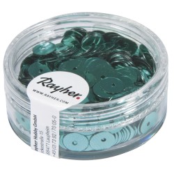 Set decorativ Rayher, paiete, diametru 6 mm, ambalate in cutie, cantitate 7g, culoare jad