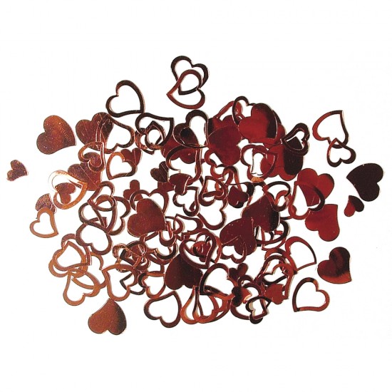Sequinces   hearts  , rosu, 7 + 12 mm, tab-bag