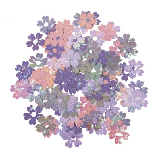 Decoratiuni florale paiete, 2,2 cm ø, Rayher, 12,5 g, pastel