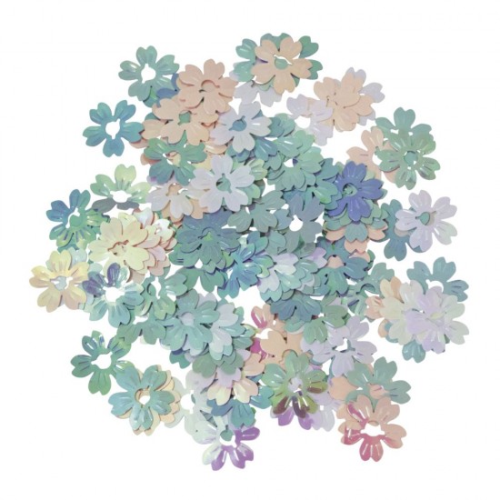 Decoratiuni florale paiete, 2,2 cm ø, Rayher, 12,5 g, pastel