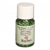 Sclipici, cu efect pietricele sticla, aprox. 3 mm, verde,10 ml