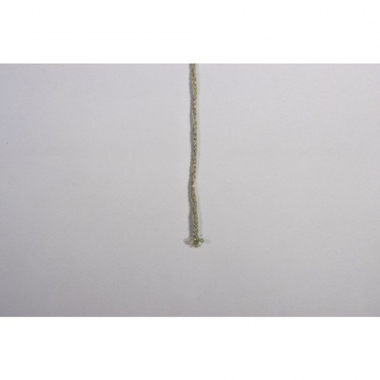 Fir reciclat impletit cu fir auriu,  2 mm, Rayher, aprox. 240 m, ghem de 250 g,verde oliv