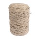 Fir reciclat impletit cu fir auriu,  2 mm, Rayher, aprox. 240 m, ghem de 250 g, culoarea nisipului