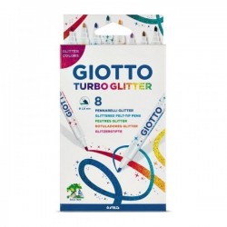 Carioci GIOTTO TURBO GLITTER, 8 culori