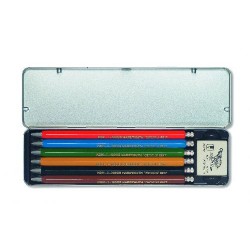 K5217 Set 6 creioane mecanice Å˜=2mm + guma de sters