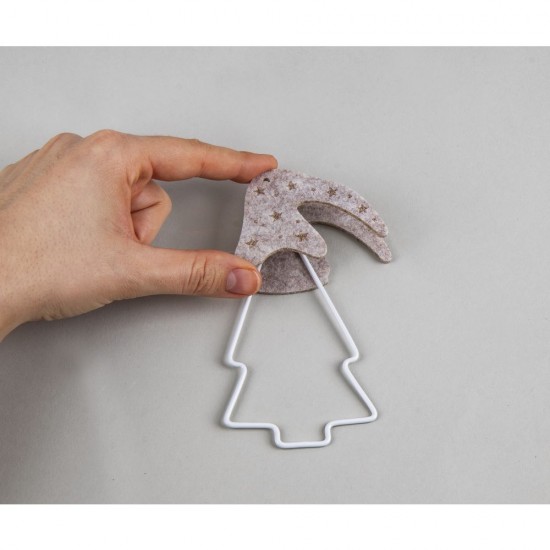 Kit decorativ pitic de Craciun cu brad metalic, 3/set, Rayher Kit decorativ pitic de Craciun cu brad metalic, 3/set, Rayher