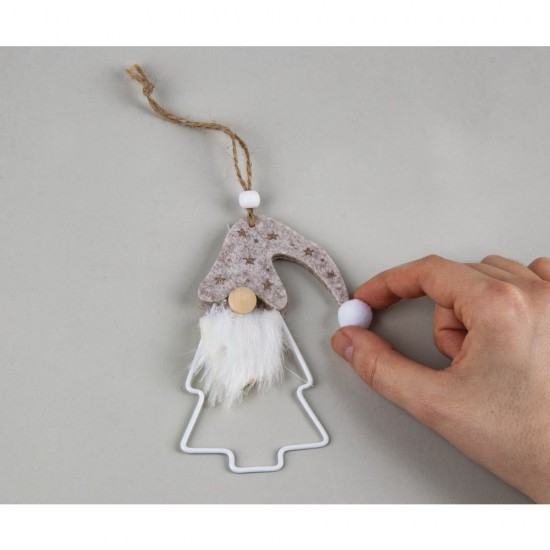 Kit decorativ pitic de Craciun cu brad metalic, 3/set, Rayher Kit decorativ pitic de Craciun cu brad metalic, 3/set, Rayher