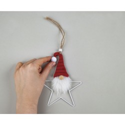 Kit decorativ pitic de Craciun stea  metalica,  3/set, Rayher