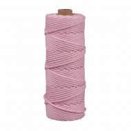  Fir macrame, 3mm , roz pastel, Rayher, cca.210gr, 70m