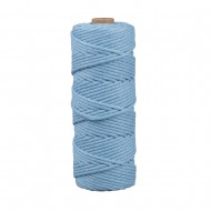  Fir macrame, 3mm ,albastru deschis, Rayher, cca.210gr, 70m