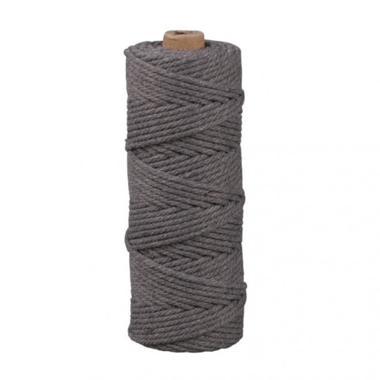  Fir macrame, 3mm ,gri, Rayher, cca.210gr, 70m