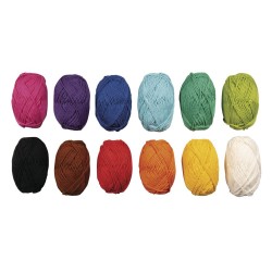 Fire de bumbac , 20g, asortate, Rayher, 12/set