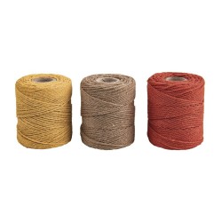 Fir macrame, asortat, diametru 1 mm, teracota 3 x aprox. 50 g, 3 bobine, 65 m / bobina , Rayher