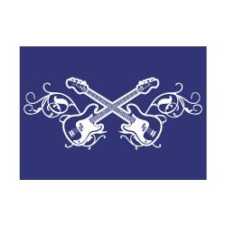 Sablon: Guitars, DIN A4, 1 stencil + coating knife, tbag