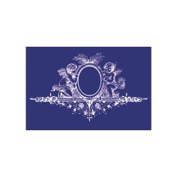 Sablon: Angel with ornament, DIN A5, 1 stencil + coating knife, tbag