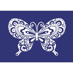 Sablon: Butterfly, DIN A4,1stencil+coating knife in tab-bag