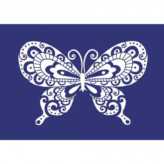 Sablon: Butterfly, DIN A4,1stencil+coating knife in tab-bag