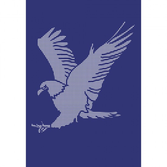 Sablon: eagle with a screen across, DIN A3,1stencil+coating knife in tab