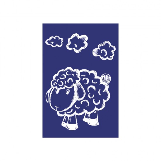 Sablon, Sheep, DIN A5, 1 stencil + coating knife, tbag
