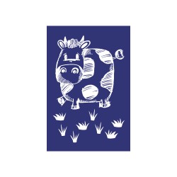 Sablon, Cow, DIN A5, 1 stencil + coating knife, tbag