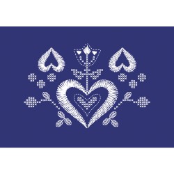 Sablon serigrafic Broderie inimi A5, + cutter