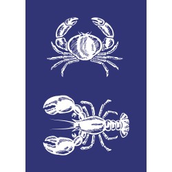 Sablon serigrafic Rac + Homar, A5 + cutter