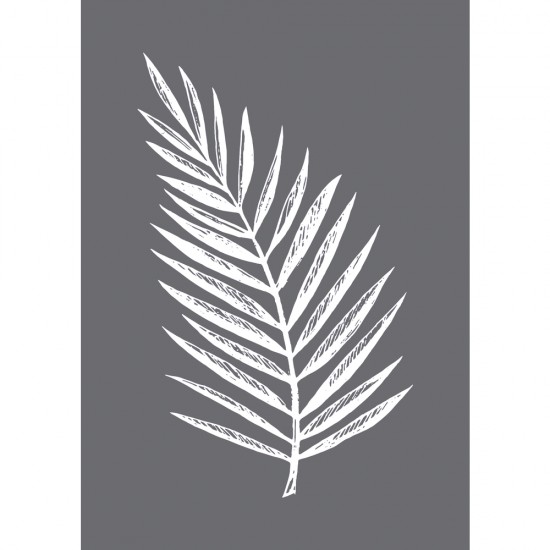 Sablon serigrafic Frunza de palmier, A5 + racleta