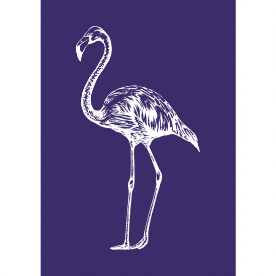 Sablon serigrafic Flamingo, A5, + racleta