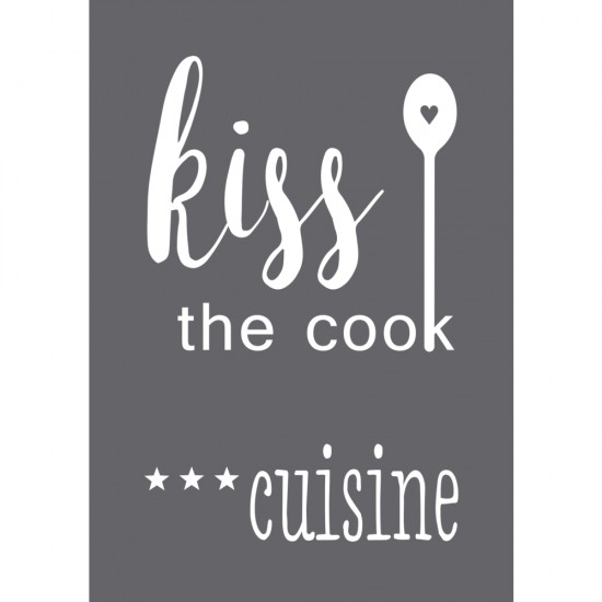 Sablon serigrafic Kiss the cook  A5
