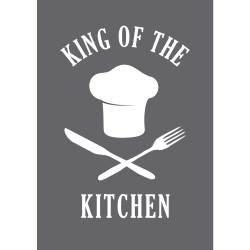 Sablon serigrafic King of the kitchen  A5