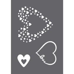 Sablon pentru desenat pe geam "Love" A5, 1 stencil + 1 squeegee scraper tab-bag Sablon pentru desenat pe geam "Love" A5, 1 stencil + 1 squeegee scraper tab-bag